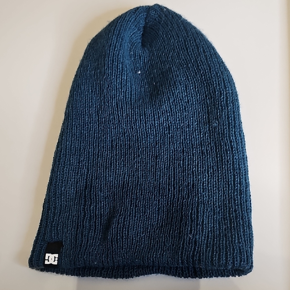 DC Dark Teal Ribbed Beanie One Size